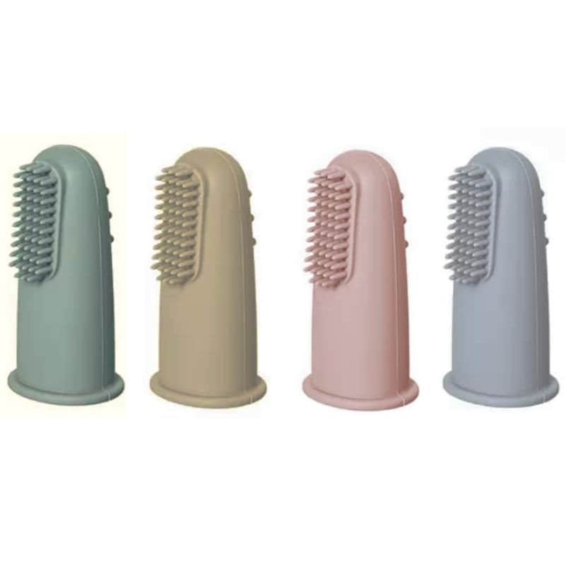 מברשת שיניים לתינוק-אצבעון מסיליקון- לחץ לבחירת צבע