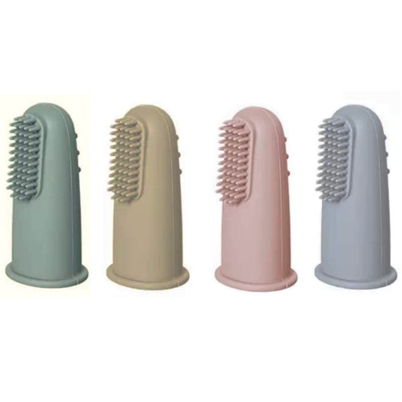 מברשת שיניים לתינוק-אצבעון מסיליקון- לחץ לבחירת צבע